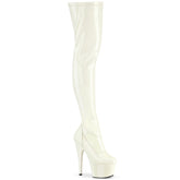 Pleaser Adore 3000 Off White Platform Shoes